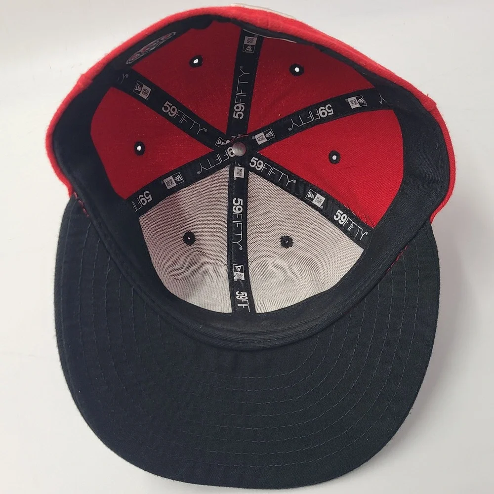 Youth‎ Batavia Muckdogs Hat Fitted 6 5/8 New Era 59Fifty Red Black MiLB Baseball
